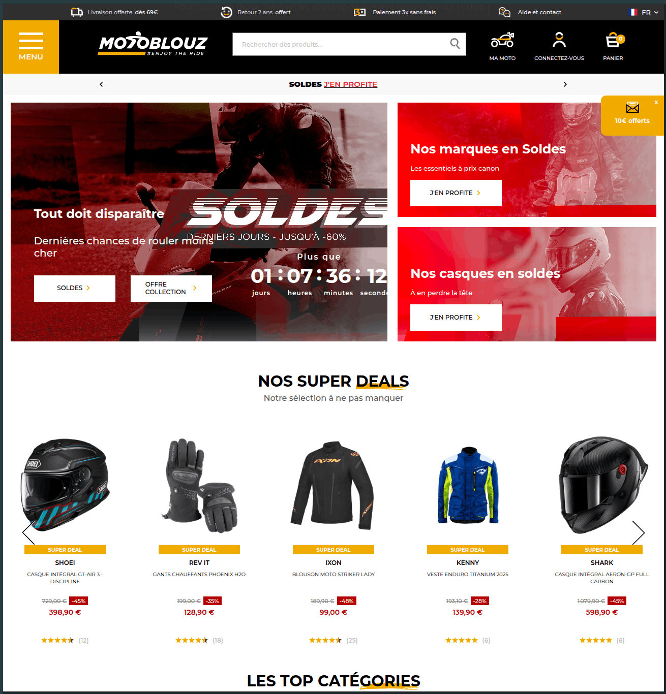 Refonte et évolution e-commerce Motoblouz