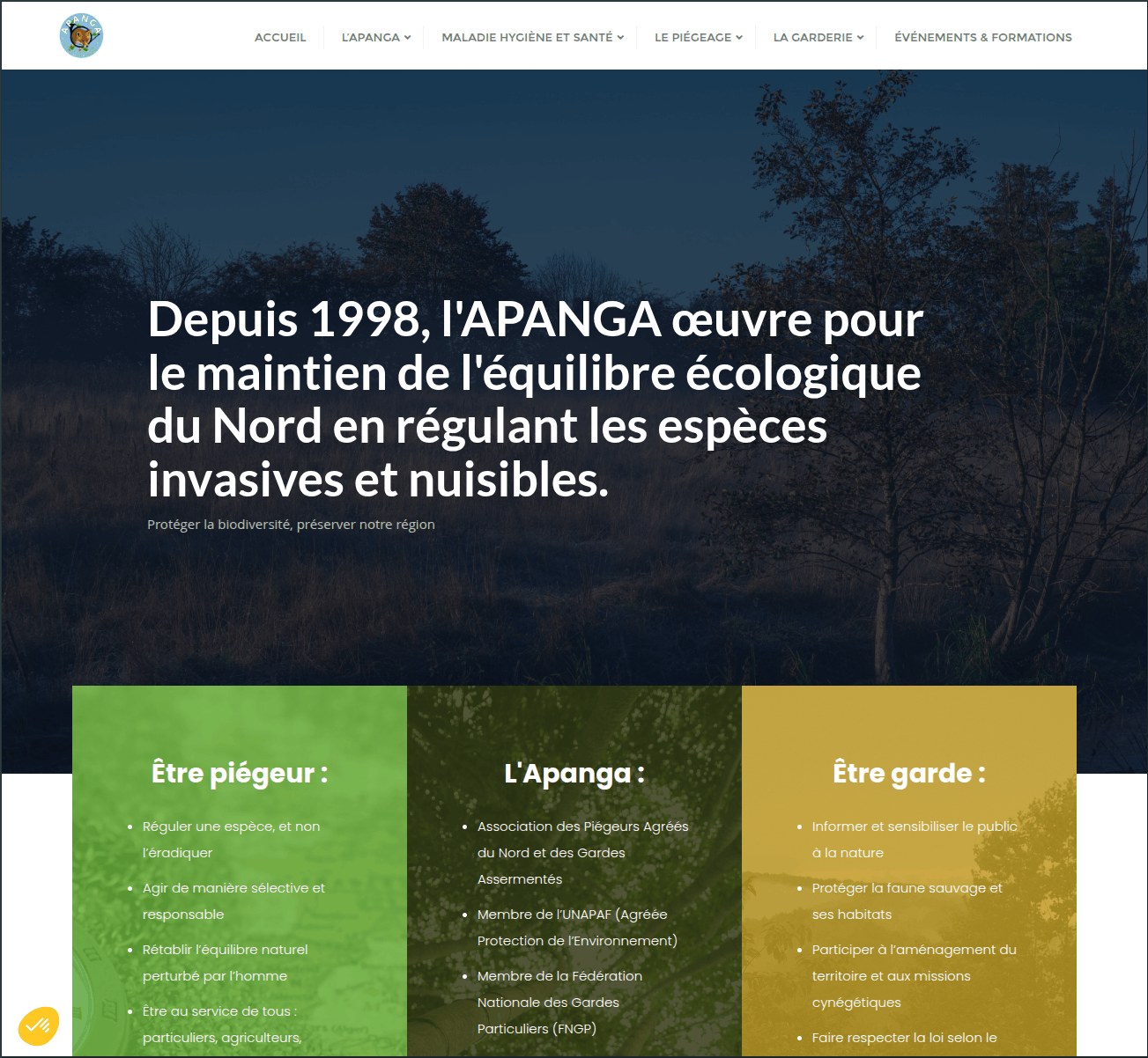 Refonte du site Apanga.fr (WordPress)